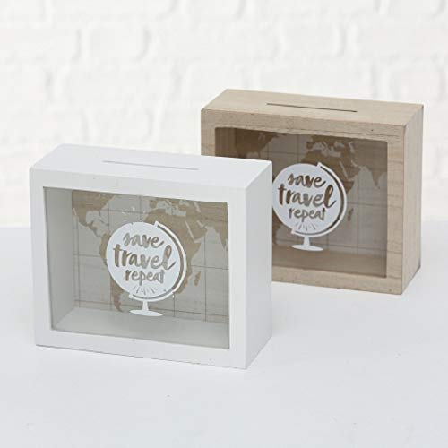 Home Collection Cornice in Legno, salvadanaio da Viaggio, 18 cm