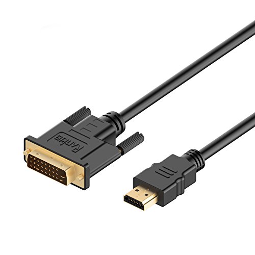 HDMI auf DVI Kabel, Rankie 2-Pack 1.8m CL3 Bewertet High Speed Bidirektionale HDMI-DVI Kabel HDTV Cable (Schwarz) – R1107D - 2