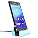 Produktbild MyGadget Micro-USB Dockingstation (inkl. 1m Kabel) Ladestation Dock Docking für Android Smartphone u.a. Samsung Galaxy S7, S7 Edge, S6, S6 Edge, HTC in Blau