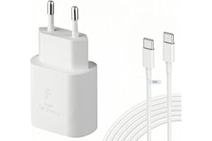 LeHuiTo 25W Schnellladegerät USB C, Netzteil Ladegerät, Ladestecker USB C Fast Charger Adapter mit 2m ladekabel schnellladekabel,Ladekabel Type C für Samsung Galaxy S22 S23 S24/Tablet/ipad/iPhone15