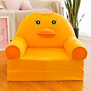 RVA Soft Toy Kids Chick Shape Baby Sofa Cum Bed Baby Chair for 0-2 Years Sofa Cum Bed Sofa Cum Bed