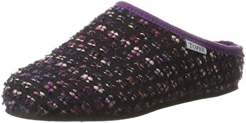 Tofee Women’s 74-Vang Slippers, Violett (Schwarz/Viola), 6 UK