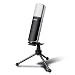 Produktbild Mikrofon USB Kondensator Mugig Microphone Plug &Play Nierencharakteristik monaural für PC Gaming Rundfunk Aufnahme Multimedia Schall Podcast Studio Video mit 2 Mikrofonkabel und Mikrofonständer
