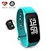 Produktbild Intelligent Fitness Tracker Armband Wasserdicht 0.96 In Touch Screen Armband mit dynamischer statischer Herzfrequenz und Blutdruck, Blut-Sauerstoff-Rate, Schrittzähler, Schlaf-Monitor, Stoppuhr, Health Activity Monitor Watch für IOS & Android (Blau Grün)