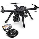 drone video 4k 【Drone sin escobillas GPS dual】 El sistema de posicionamiento preciso GPS es más estable que otros drones comunes. Transmisión de imagen en tiempo real por Wi-Fi de 5.0 GHz. La distancia de transmisión de imagen: 500-800 metros. La distancia de vuelo del control remoto puede alcanzar los 1000 metros, la distancia máxima puede alcanzar los 1500 metros en ausencia de interferencia de señal.