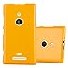 Produktbild Cadorabo Hülle für Nokia Lumia 925 - Hülle in Jelly GELB - Handyhülle aus TPU Silikon im Jelly Design - Silikonhülle Schutzhülle Ultra Slim Soft Back Cover Case Bumper