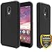 Price comparison product image Alcatel IdealXtra Case, Alcatel 1X Evolve Case, Alcatel TCL LX Case, Tempered Glass Screen Protector, ATUS Hybrid Dual Layer Protective TPU Case (Black/Black)