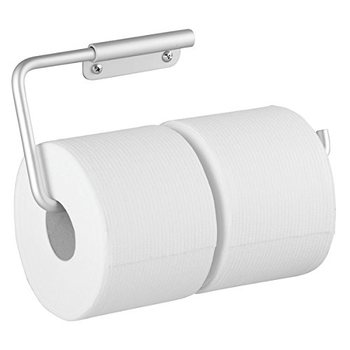 mDesign Toilettenpapierhalter wandmontiert - Klorollenhalter fürs Badezimmer - Papierrollenhalter zum an die Wand hängen