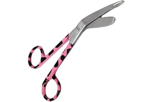PANTHER SURGICAL Lister Bandage Scissors 5.5'' Color Coated Nursing Student First Aid Utility Scissors (Pink)