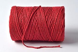 EVERLASTO Baumwoll-Bastelschnur Solid, 100 m, Rot