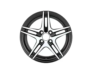 UNO Minda W1D053-000M00 14 inch Alloy Rim PCD100, ET22, Machined, Black Alloy wheel