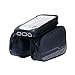 Produktbild Yizhet Fahrradtasche Rahmentaschen Fahrrad Frarradschnalletasche Farhradlenkertasche mit zwei Fäche, geeignet für Handy mit Größe unten 5,7" iPhone Samsung - Schwarz