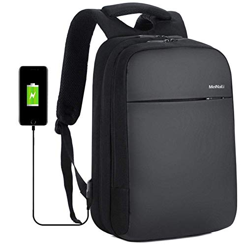 CWeep Business Laptop Backpack,Travel Computer Backpack for Women Men 15.6 inch Anti Theft Business Notebook Backpack Water Resistent College School Bag with USB Charging Port(Black)