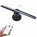 Produktbild ASHATA 3D Holographischer Projektor,HD 3D LED Holographic Projektor Hologramm Fan Displayer,1800LM 3D Holographic Videos/Bilder Werbung Projektor,Unterstützt WLAN Telefon-App/8GB SD-Karte EU(Schwarz)