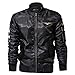 Produktbild ZHRUI Herrenmode Front Zip Armee Langarm Herbst Winter Outdoor Jacke (Farbe : Schwarz, Größe : M)