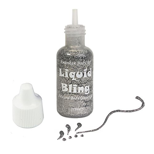 Amerikan Body Art Liquid Bling - Chrome Silver (0.5 oz)