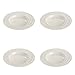Produktbild Jamie Oliver Wellen Set of 4/22,9 cm rund groß 23 cm Tiefe Essteller fein Off Porzellan weiß Moderne & Moderne Dekoschale Geschirr Braten Abendessen Servierschalen Spülmaschinenfest & mikrowellengeeignet