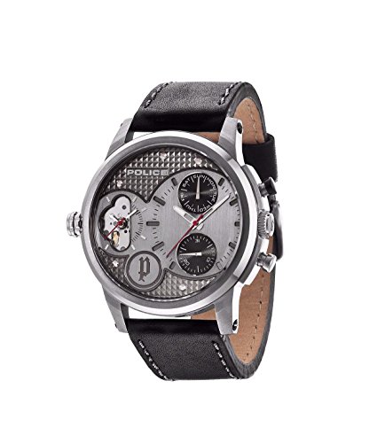 POLICE Herren-Armbanduhr DIAMONDBACK Analog Quarz Leder P14376JSU-61 POLICE Herren-Armbanduhr DIAMONDBACK Analog Quarz Leder P14376JSU-61