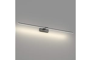 Klighten Lampa łazienkowa LED 100 cm, 30 W 2600 lumenów, wodoodporna lampa ścienna IP44, nowoczesna lampa łazienkowa, naturalna biel 4500 K, czarna