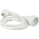 as - Schwabe Extension Cable 2 m H05VV-F 3G1,5 with Flat Plug - Extension cable 230 V / 16 A / 3,500 W - Flat connector - pro