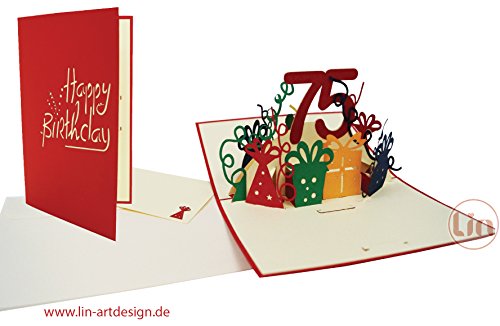 LIN-POP UP Grußkarten zum Geburtstag, Geburtstagskarten Grußkarten Glückwunschkarten, - 4