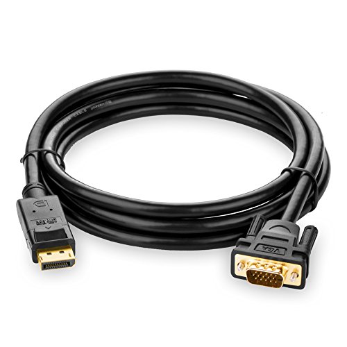 Displayport auf VGA Kabel Ugreen 3m DP Stecker auf VGA Stecker Adapterkabel Full HD 1080P mit 24K vergoldete Kontakte, Steckverriegelungen und Dreifach Schirmung für Grafikkarten,PC,Beamer und Monitor - 8