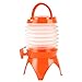 Produktbild WINOMO Campingkanister Wasserbehälter Faltbar Bier Getränke Behälter Fässchen mit Bodenteil und Hahn für Outdoor Camping Reisen 5L (Orange)