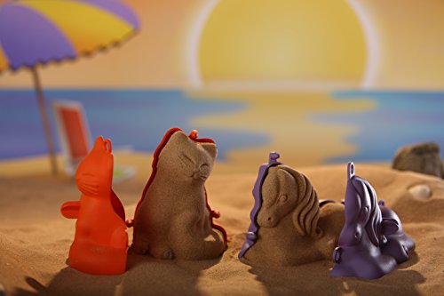 Sandcreation 3D Mini Formen für Knet-Sand, Indoor Sand und Natur Sand: Katze, Pony, Löwe, Krokodil - 4