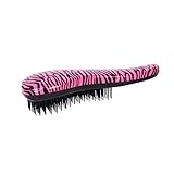 Anself Professional Beauty Zebra Stripe Hair Brush Comb Salon Styling Tool Rose Red