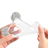 Galaxy S7 Edge Hülle, MOMDAD Diamant Bling Strass Handyhülle für Samsung Galaxy S7 Edge Schutzhülle Handmade Cartoon Maus Mouse Ohr Ear Rückseite Case Cover Transparent TPU Silikon Weich Glitzer Glänzend Telefonkasten Abdeckung Schutz Kratzfeste Stoßdämpfende Handy Tasche Schale Bumper – Kristall Klar - 2