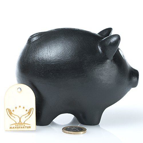 Blacky – Sparschwein zum Beschriften mit Kreide versch. Größen | Keramik Spardose – Handgearbeitet | | Sparbüchse - 3