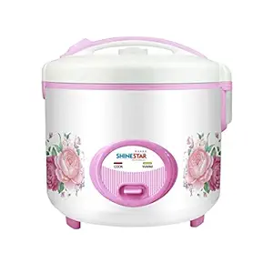 Shinestar 1. 7Ltr Single Body Rice Cooker (White & Pink)