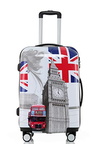 Beibye 2060 Viaje Maleta rígida de Maletas Trolley en 12 diseños, XL, L, M, Y Neceser - Britisch Bus(3er Set) Definir
