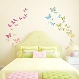 Decowall DW-1408 Gemusterte Schmetterlinge Wandsticker Wandaufkleber Wandtattoo Kinderzimmer - 2