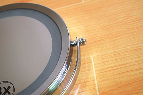 7″ LED Kosmetikspiegel 3fach+Nomal Doppelseitiger Beleuchtet Schminkspiegel zweiseitig Wandspiegel - 8