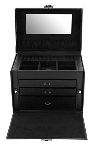 Friedrich|23 Damen-Schmuckkasten London Leder schwarz – 26103-2 - 3