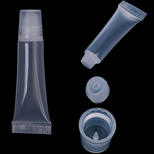 10 x Refill Empty Tubes Lip Gloss Balm Clear Cosmetic Containers 5ml