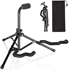 Kadence Guitar Stand Folding, Tripod, Metal Universal for Acoustic guitar, Electric Guitars, Ukulele, Violin, Banjo and Mandolin (NK51)