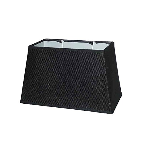 Better & Best 2393254 – Lampenschirm aus Baumwolle, rechteckig, 25 cm, glatt, schwarz