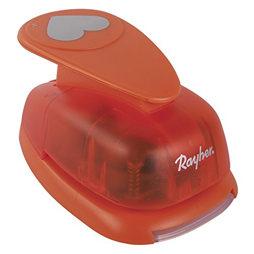 Rayher Motivstanzer Herz ø 5cm, 1 2/5 Zoll, geeignet für Papier/Karton bis zu 200g/m²
