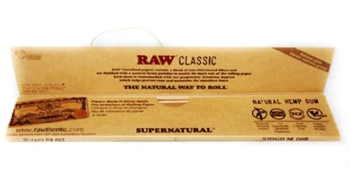 Raw Classic Supernatural 30,5 cm natürlich unverfeinert Zigarettenpapier, 5 Heftchen - 4