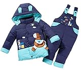 Verstellbare Schultergurte mit Schnellverschlüssen, elastischer Taille und Beinöffnungen,durchgehendem Reißverschluss vorne. Schützen Sie Ihr Baby effektiv an kalten Tagen.