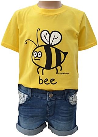 Womens 'Bee' yellow fitted T.shirt