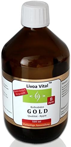 Premium Colloidal Gold 8ppm / 500ml Glass Bottle