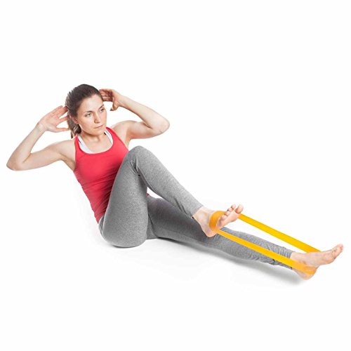 Fitnessbändern »Hector« – Gymnastikbänder / Loops für Yoga, Pilates, Reha-Sport Physio-Gymnastik – Für Männer & Frauen – Hergestellt aus natürlichem Latex – geschlossene Sportbänder mit ca. 60cm Umfang & 5cm Breite. Das idleae Übungsband / Widerstandsband / Miniband / Gymnastikband für CrossFit Pilates Fitness Muskelaufbau Yoga & Therapie – Training für den gesamten Körper (Bauch Beine Arme Hintern Po) - 4