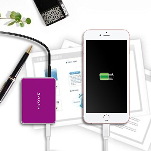 MAXOAK Mini Bater a Externa 5200mAh Cargador Port til para Smartphone iPhone Samsung HTC Moto y M s con LED Iluminaci n y LED Muestra el restante bater a Morado reviews MAXOAK Mini Bater a Externa 5200mAh Cargador Port til para Smartphone iPhone Samsung HTC Moto y M s con LED Iluminaci n y LED Muestra el restante bater a Morado