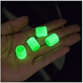 Glow-in-the-Dark Sibop Cover, Set of 4, Green, 12mm x 16mm, Compatible for All Vehicles