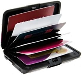 Credit Card Wallet Holder RFID Blocking/Contactless Cards Protection/Inbuilt Portable Charger 1800 mAh Power Bank to Charge Phones, Travel Charger.Free Mens Real Leather Coin Tray Purse