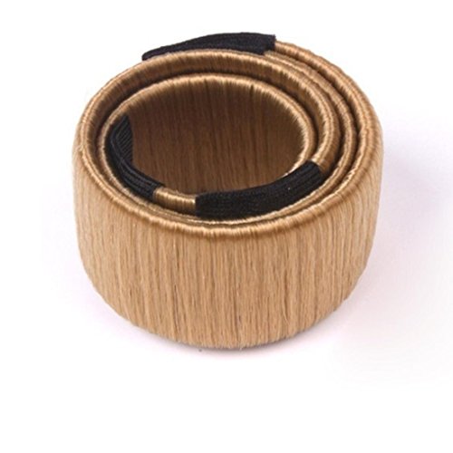 Coolster Damen Haarstyling DIY Tool Donut Hair Bun Maker & Fashion Haare Dutt Styling Werkzeug Haarknoten Frisurenhilfe -Gelb - 2
