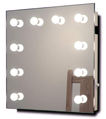 Diamond X Collection Miroir De Maquillage Hollywood Lampes LED Graduables Blanches Froides K89Cw